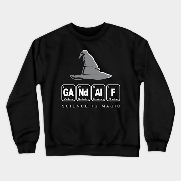 Science is Magic Crewneck Sweatshirt by dnacreativedesign